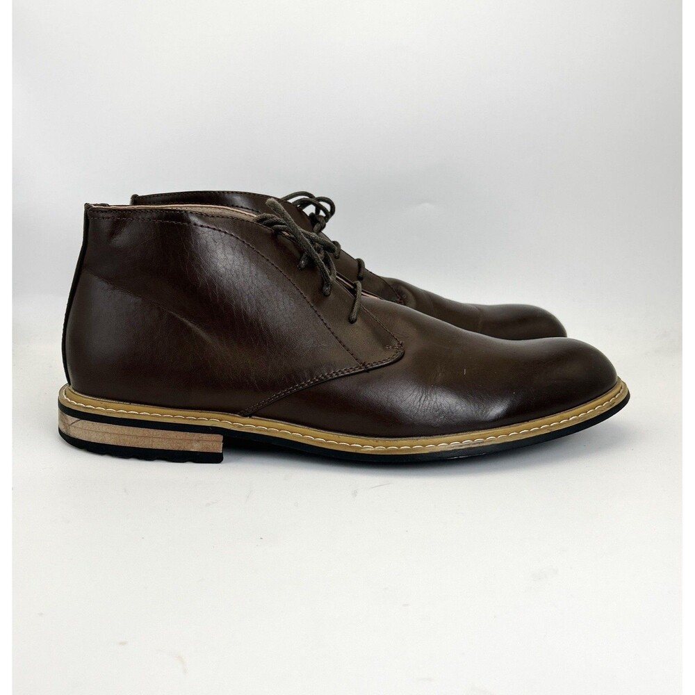 Bruno Marc Bergen 02 Chukka Ankle Boots Mens Sz 12 Brown Leather Dress Casual
